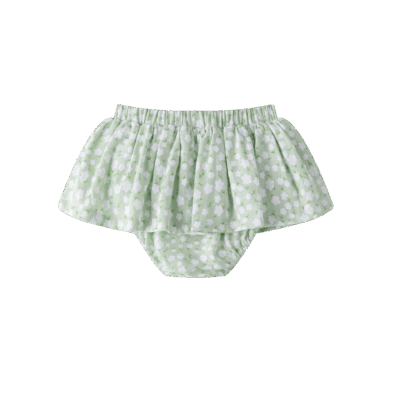 Braguita falda verde flores