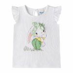 Camiseta conejita con lazo verde