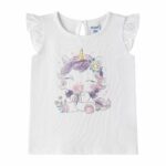 Camiseta unicornio con flor
