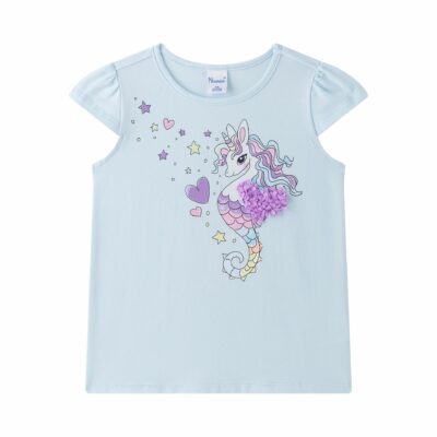 parte delantera de camiseta con unicornio