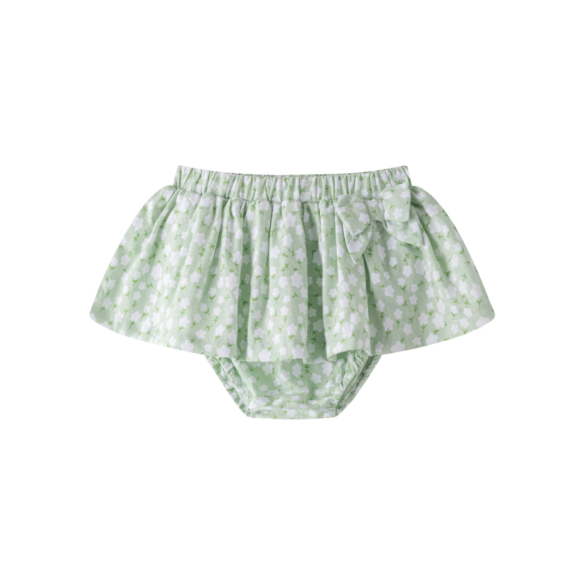 Braguita falda verde flores