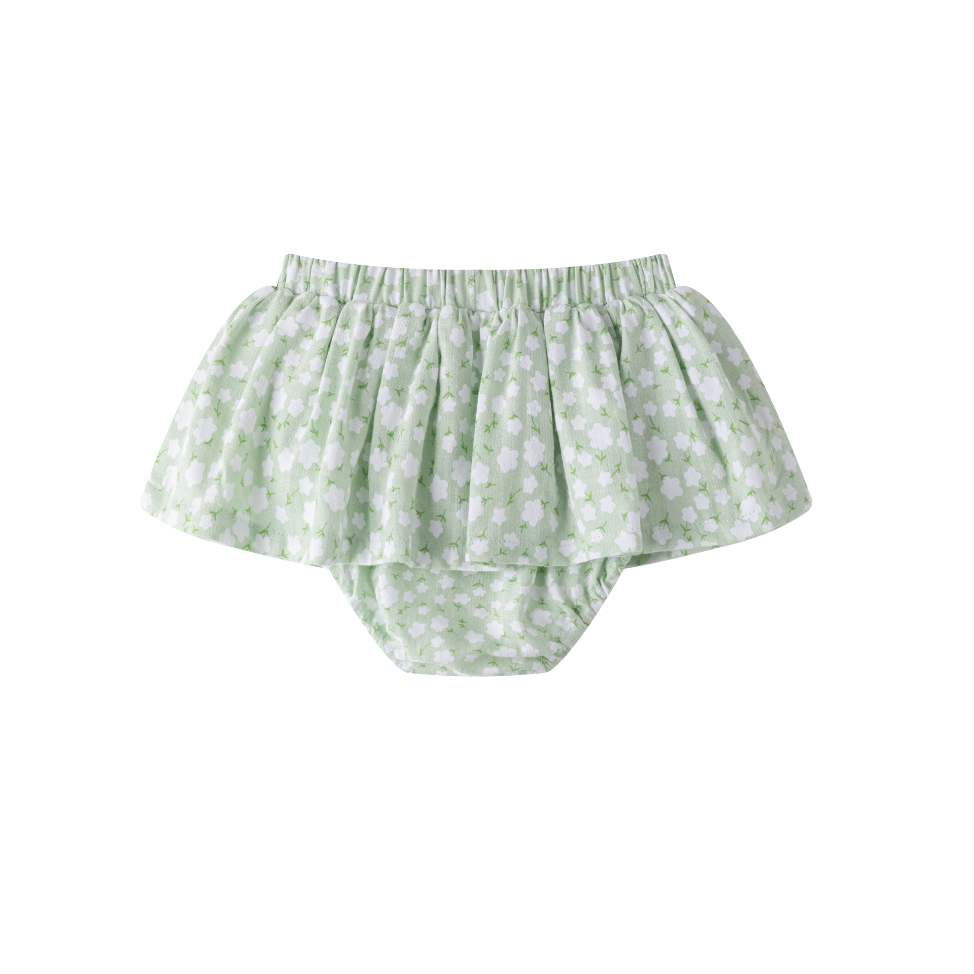 Braguita falda verde flores