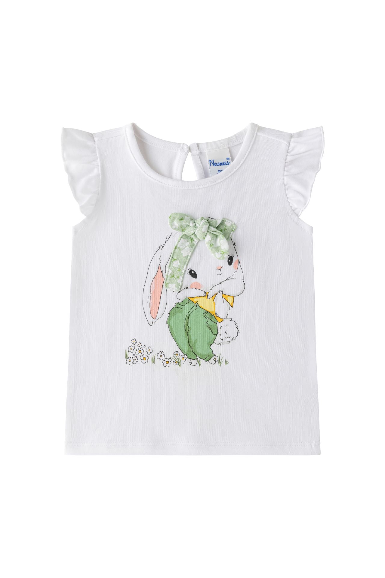 Camiseta conejita con lazo verde