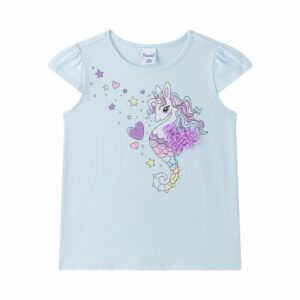 parte delantera de camiseta con unicornio