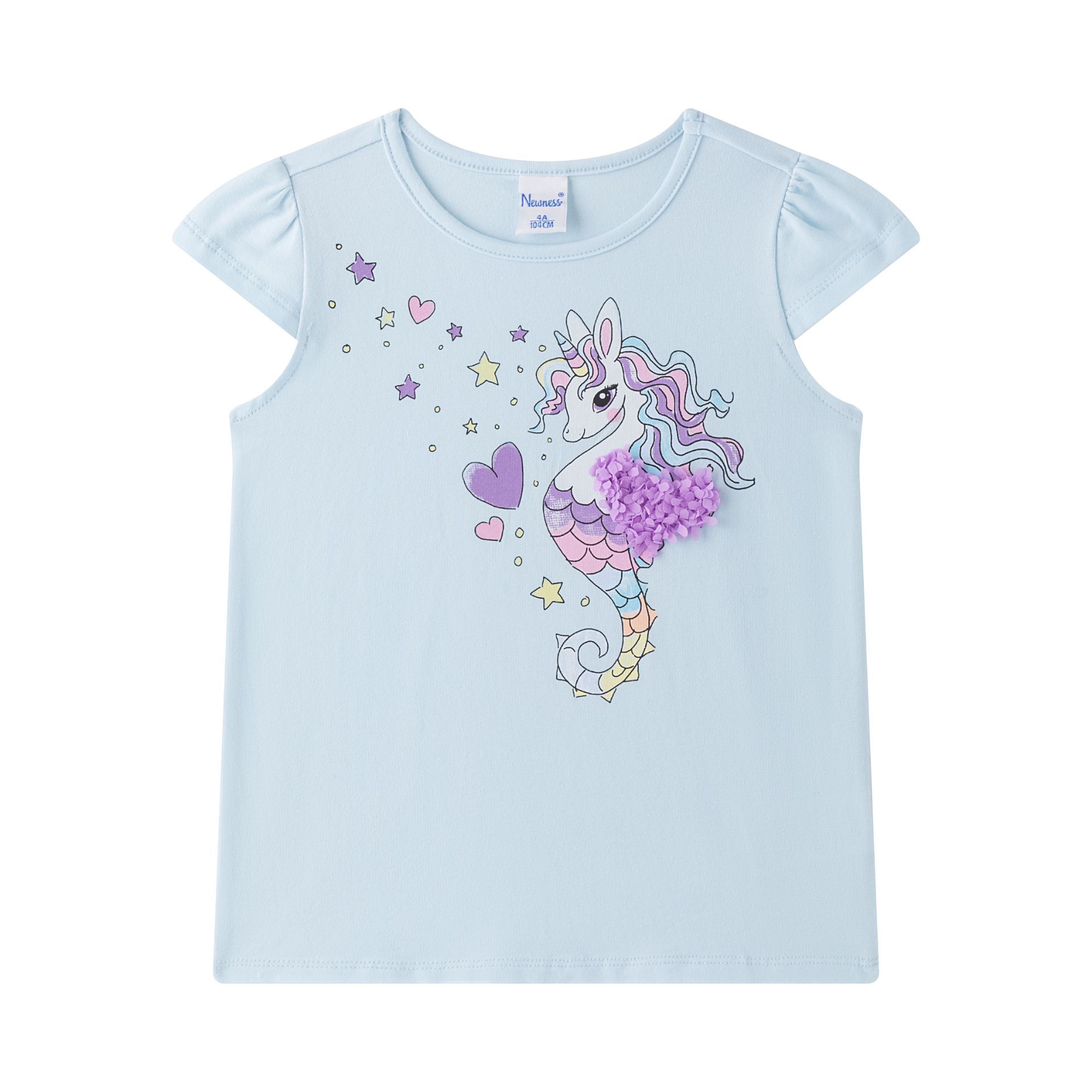 parte delantera de camiseta con unicornio